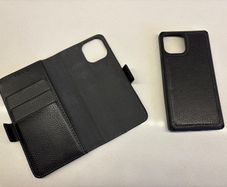 iPhone 12 13 Mini Convertible Leather Folio Case
