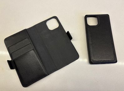 iPhone 12 13 Mini Convertible Leather Folio Case
