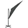 Cantilever Umbrella with Pole and LED Lights Anthracite 250 cm Image 3