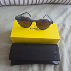 D.Franklin Ultra Light S Round Crystal Grey / Black Sunglasses