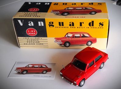 Diecast Model Hillman Imp '63 Red - Collectable Vanguards 1:43