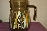 1970's French Smoked Glass Pitcher