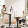 Electric Standing Desk Height Adjustable 120 x 60cm, Sit Stand Desk with 4 Memory Smart Pannel, Home Office Desk with Splice Board Image 3