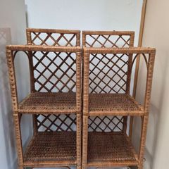 Wicker Rattan Shelving Units
