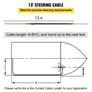 Steering System 13\' Outboard Rotary Steering System 13 Feet Boat Steering Cable with 13\" Wheel Durable Marine Steering System Image 3