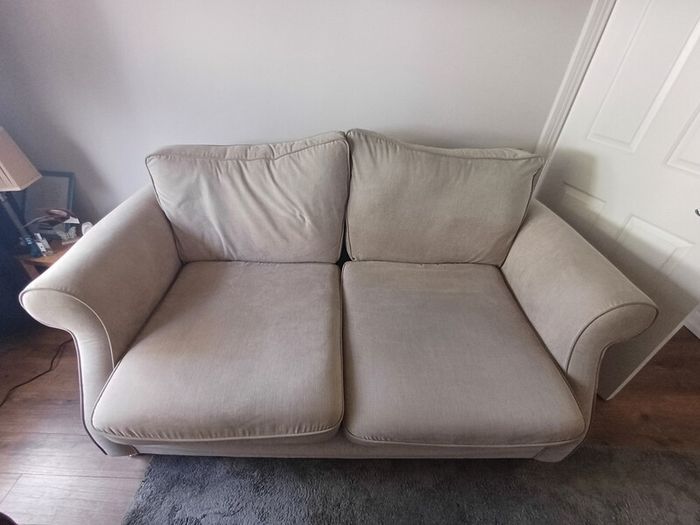 Beige Fabric 3 Seater Sofa