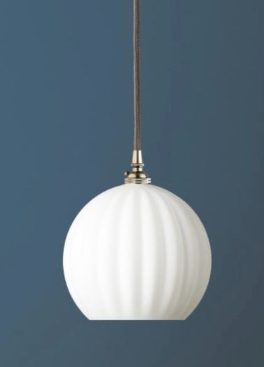 Two brand-new matching shades,  glass shade in opaline glass