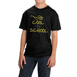 Too Cool For School Funny Kids Boys Girls Black T-Shirt