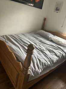 Solid wood king size bed