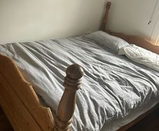 Solid wood king size bed