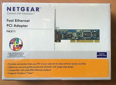 NETGEAR FA311 Network Interface Card 10/100Mbps PCI 1 x RJ45 (NEW)