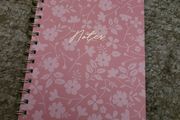 Spiral notebook hardcover A5 pink flowers NEW