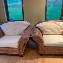 Wicker Sunroom Armchairs (Indoor) > price each <