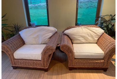 Wicker Sunroom Armchairs - price each