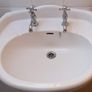Bathroom Sink, Pedestal and Taps Image 2