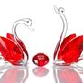 Set of 2 Crystal Red Swans 40th Anniversary Wedding Gifts for Parents Glass Animals Collectibles Figurines Keepsakes 40 Years of Marriage Presents for Couple Unique Ornament for Home Decor Image 2