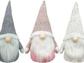 3pcs Christmas Plush Gnomes Swedish Tomte Santa Elf Ornaments For Home Holiday Christmas Decorations Gifts (Grey+Pink+White)