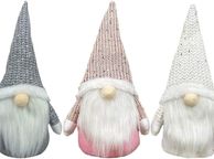 main image for ad 3pcs Christmas Plush Gnomes Swedish Tomte Santa Elf Ornaments For Home Holiday Christmas Decorations Gifts (Grey+Pink+White)