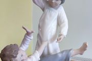Nao By Lladro - 'Pillow Fight' Handmade Decorative Spanish Porcelain Figurine