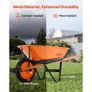 Load & 330 lbs Capacity, One Wheel Garden Dump Cart, Garden Wagon with Metal Handle & 16" Wide Track Wheels, Easy Loading Utility Yard Cart & Wagons for Lawn Farm Image 3