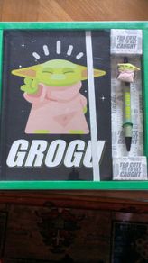 Disney Mandalorian Grogu Notebook and pen set.