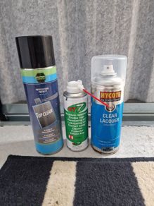 Spraypaint clear, moistiure repellent and industrial cleaner