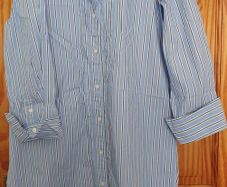 H&M shirt dress striped blue New