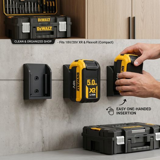 DeWalt Battery Holder Compact Wall Mount DeWalt 20V/18V XR