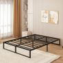 Small Double Bed Frame 120x190 cm Metal Platform Bed Small Double Steel Slat Support, Easy Assembly, Noise Free, No Box Spring Needed, 36cm High, Black Image 7