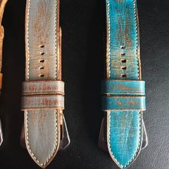 2 x Leather straps for 47mm Panerai watches