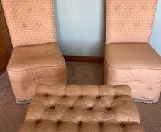 2 x bedroom chairs and matching  stool.
