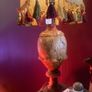Vintage marble lamp with Hide shade Image 3