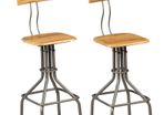 Bar Chairs 2 pcs Solid Reclaimed Teak Wood