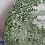 green transferware plate, Broadhurst plate, farmhouse plate Image 5