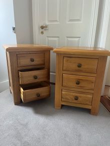 Solid wood bedside lockers