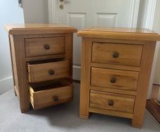 Solid wood bedside lockers