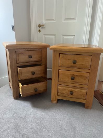 Solid wood bedside lockers