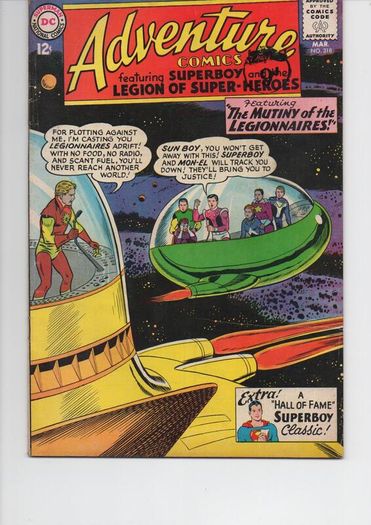 Adventure Comics #318 The Mutiny Of The Legionnaires 1964 Dc Silver Age Comic