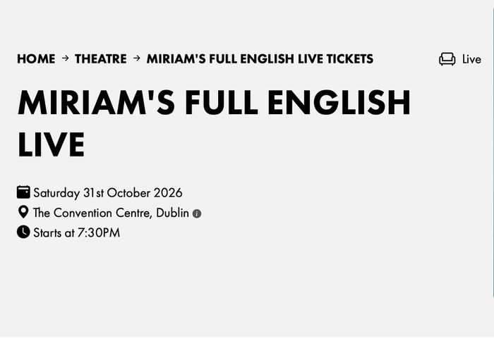 Miriam Margolyes Tickets - Convention Centre Dublin