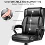 Executive Office Chair, PU Leather Ergonomic Desk Chair, Black High Back, Thick Padded Cushion, Heavy Duty, Height Adjustable, Soft Arms, Reinforced, Comfortable Business Computer Chairs Image 6