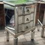 Pair of mirrored bedside lockers, excellent condition, quick sale Image 3