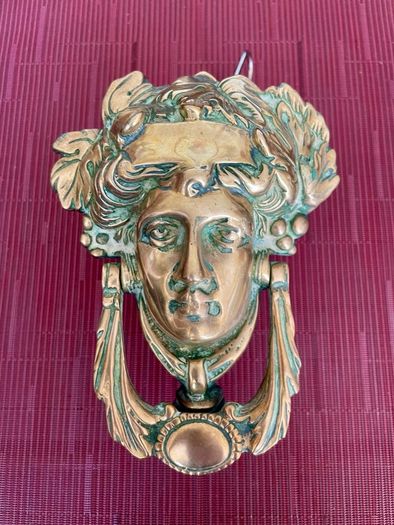 Early 20th Century Brass Athena Door Knocker