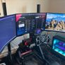 3x Samsung 27" + Trak Racer Triple Monitor Stand Image 2