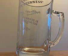 Retro Guinness Tankard Glass