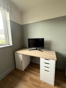 Ikea desk and Alex storage