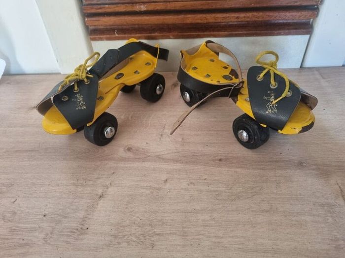 Vintage 1960s Lace Up Junior Roller Skates