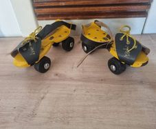 Vintage 1960s Lace Up Junior Roller Skates