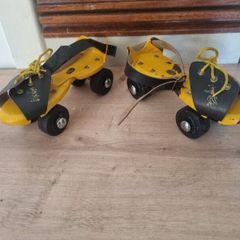 Vintage 1960s Lace Up Junior Roller Skates