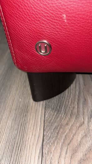 Natuzzi Red Leather Sofa