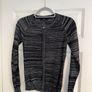 New Next Women's Black and Silvery Sparkly Stripped Cardigan - Size UK 8 Image 2